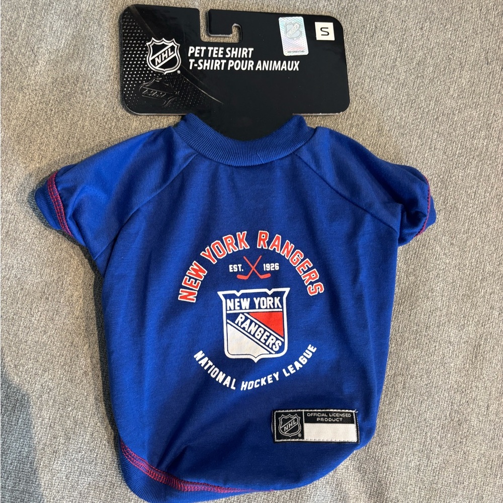 New York Rangers Dog T-Shirt l, brand new. Size small
